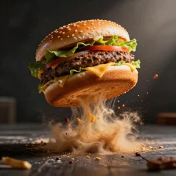 mcdonalds hamburger blows up
