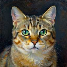 portrait of a cat, post-Impressionism