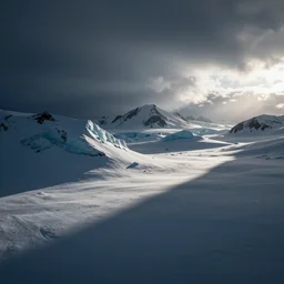 a photorealistic hyperrealistic render of an arctic scene by greg rutkowski, wlop, artgerm, dramatic lighting, strong shadows, volumetric, cinematic atmosphere, octane render, artstation, 8 k