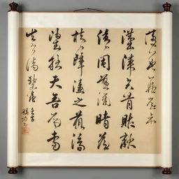 ancient chinese calligraphy art scroll