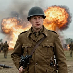 Jordan Peterson in World War 2, normandy, explosions, gunfire