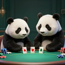 panda panda playing poker by greg rutkowski and thomas kinkade, trending on artstation, 3 d render octane! dream panda plays the violin by greg rutkowski and thomas kinkade, trending on artstation, 3 d render octane