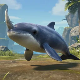 narwhal with 2 rhino legs, ark survival evolved screenshot, unreal engine 5