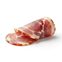 retro prosciutto, clean 3d render, octane render, isolated on a pure white background, centered, entire object in frame, sharp focus, soft studio lighting