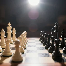 chess pieces fighting in the middle of the chess board, one party is white and the other is black ultra realistic, lens flare, atmosphere, glow, detailed, intricate, full of colour, cinematic lighting, trending on artstation, 4 k, hyperrealistic, focused, extreme details, unreal engine 5, cinematic, masterpiece, ultra realistic, hyper realistic, highly detailed, sharp focus, digital art