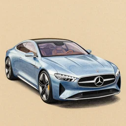 Mercedes Benz Vision AVTR coloured Pencil drawing