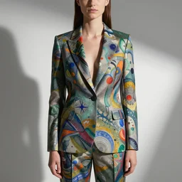 sari with kandinsky designs
