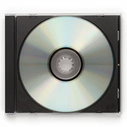 birds eye view portrait of a cd case with a cd that is reflecting a lot of color off of it, detailed, award winning