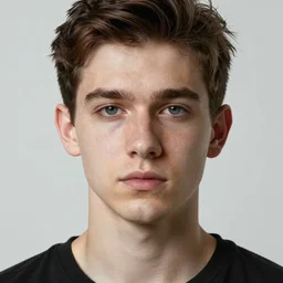 a guy who looks like the name of simon, front face, front view, realistic, hyperrealistic, 8 k resolution, hd quality, detailed, very detailed, intricate details, studio quality photo, studio quality lighting