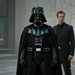 film still of Darth Vader as William the man in black in Westworld ,