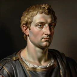 A 17th century Baroque Painting of Nero Claudius Drusus, portrait of Nero Claudius Drusus, grainy, realistic, very realistic, hyperrealistic, highly detailed, very detailed, extremely detailed, very neat, very epic, very cool, detailed, trending on artstation