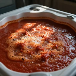 hot tub full of bubbling marinara sauce