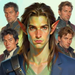 character concept portrait, centralized head and upper torso, adam brody as an air genasi, style digital painting, vivid color, bright palette concept art, smooth, sharp focus, illustration, from metal gear, by ruan jia and mandy jurgens and william - adolphe bouguereau, artgerm