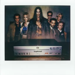 aged polaroid of topload vhs player by alberto bontempi, shigeru komatsuzaki, wayne d barlowe, alex ross, enric torres, simon bisley & boris vallejo, hyper realism, cinematical, narrative light, muted colors, epic, hyper detailed, awe inspiring, award winning horror,