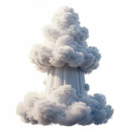 towering cloud giant, detailed 3d character render, full body, standing, isolated on a pure white background, centered, whole figure in frame, sharp focus, studio lighting