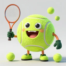 a tennis ball monster made out of tennis balls ,tennis ball, tennis racket, colorful, digital art, fantasy, magic, trending on artstation, ultra detailed, professional illustration by Basil Gogos