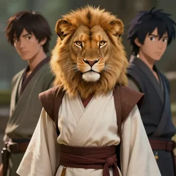 beautiful portrait of a female anthropomorphic lioness fursona wearing jedi robes. character design by, charlie bowater, ross tran, artgerm, and makoto shinkai, detailed, soft lighting, rendered in octane