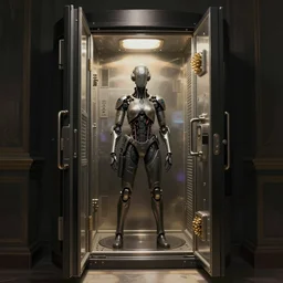 an impenetrable vault, elegant digital illustration by greg rutkowski, cyberpunk, android netrunner