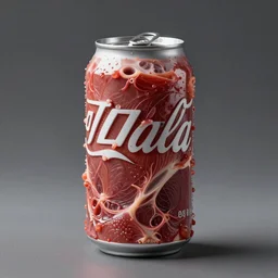 Soda can made out of flesh.