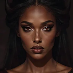 beautiful figure brown skin, venizian era, demonic eyes, dark fantasy, extremely detailed, sharp focus, smooth, digital illustration, by rossdraws, frank franzzeta