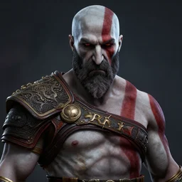 a award winning portrait commission of kratos, cool, dramatic, cinematic, digital art, octane render, professional lighting, deviantart, artstation, art by greg rutkowski, 2 0 2 1, ross tran, hyperdetailed, photorealistic