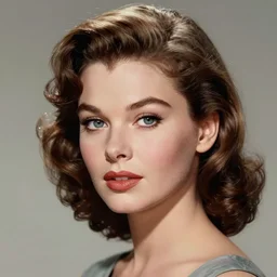 young beautiful Gene Tierney color studio publicity photo , tight face shot portrait, highly detailed, digital painting, artstation, concept art, illustration, art , by graydon parrish