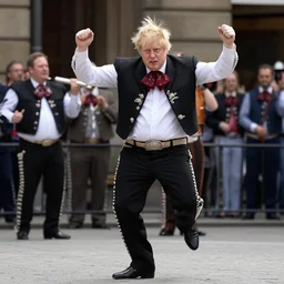 boris Johnson dancing with mariachi