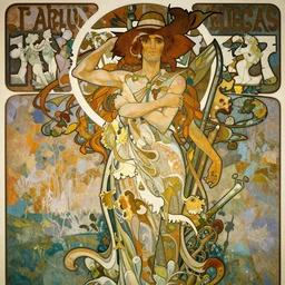 borat, beautiful background, by alfons maria mucha, highly detailded