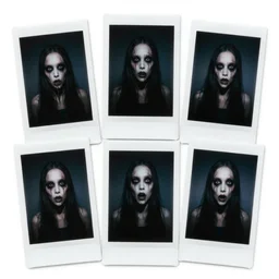 collage of scary horror polaroid photographs