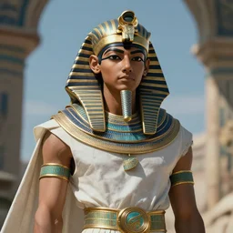 detailed beautiful cool male character art depicting a god, egyptian, concept art, depth of field, on amino, by sakimichan patreon, wlop, weibo, bcy. net, colorhub. me high quality art on artstation.