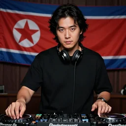 A North Korean communist DJ, portrait, by Jamel Shabazz, Davide Sorrenti