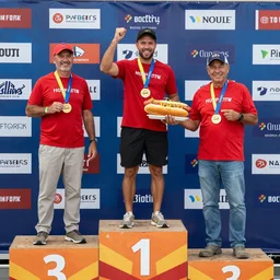 winning second place in a hot dog eating contest
