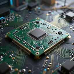 circuit board from a futuristic quantum computer