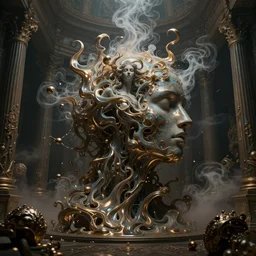 symbolism, chaos , consciousness, illusion , beautiful, organism, divine, static, fluid , breathe, void , abyss , cinematic lighting , cinematic mood, very detailed, 8k, high resolution, photorealism, wide angle, cinematic atmosphere, elaborate, highly detailed, ornate, shiny, dramatic lighting, realistic,octane render, by Gustave Doré