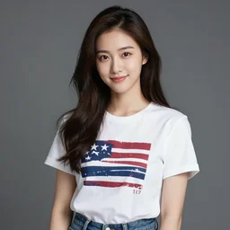 portrait of a young female american from united states, studio lighting, ultra high definition