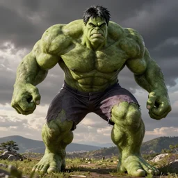 Hulk in style of japanese gravure