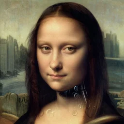 a close - up portrait of a cyberpunk cyborg girl by leonardo da vinci, rule of thirds