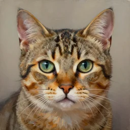 Cat portrait painting in the style of peter Mohrbacher, trending on artstation, artstationHD, artstationHQ, unreal engine, 4k, 8k