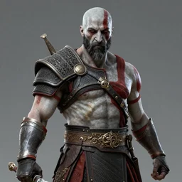 kratos in real life, realistic, high detailed