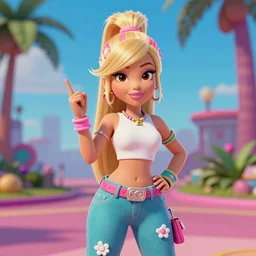 a high quality, ultra hd, 8 k resolution, sharp, cartoon still of nicki minaj on total drama island