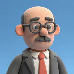 a cartoon claymation medium close up sculpture of Saul Goodman