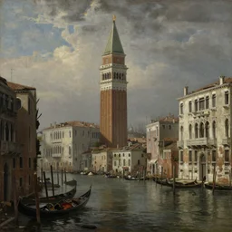 painting of a post - apocalyptic venice by canaletto, highly detailed, grim, deserted, 8 k, octane render, trending on artstation