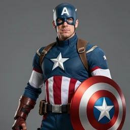 “A still of Tony Hawk as Captain America in the film Captain America: The First Avenger, high definition”