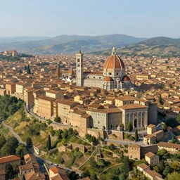 an ultra detailed matte landscape painting of an italian renaissance capital city built on top of a large hill sweeping vista, italian renaissance architecture, ultrawide lense, aerial photography, 8 k, volumetric lighting, smooth, highly detailed, digital illustration, art by greg rutkowski and akira toriyama and artgerm