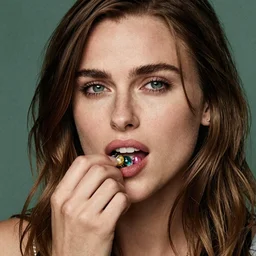 a movie poster about keira knightley eating marbles, 2023