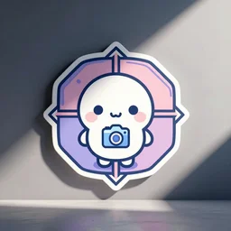 cute minimalist kawaii cyberpunk style emblem, vibrant pastel colors, corporate logo, art deco, stylized, iconic, minimalist, vector art, 🧒 📸 🎨