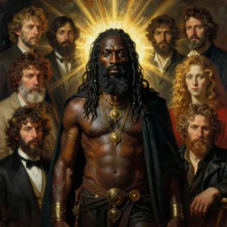 a portrait of papa legba by wayne barlowe, gustav moreau, goward,  Gaston Bussiere and roberto ferri, santiago caruso, and austin osman spare, ((((occult art))))