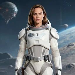 portrait of gal gadot as a space ranger on an alien planet by clyde caldwell, rule of thirds