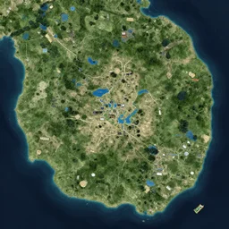 highly detailed, realistic satellite image, game map, casual game, uncharted waters new horizon 1996, landscape, unreal engine, 8k