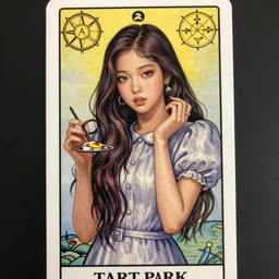 roseanne park of blackpink, tarot card, highly detailed, digital painting, smooth, sharp focus, illustration, ultra realistic, 8 k, art by artgerm and alphonse mucha